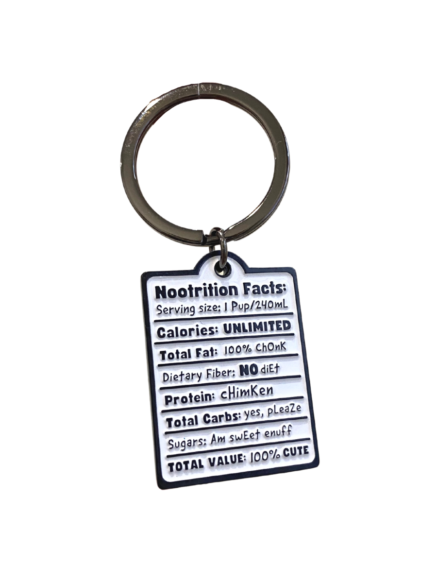 "Nootrition Label" Key Ring / Dog Tag